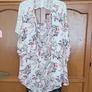 Elegant Floral Print Women's Blouse